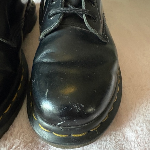 Dr Martens Smooth Black Lace Up Boots Size 7 - Picture 2 of 16